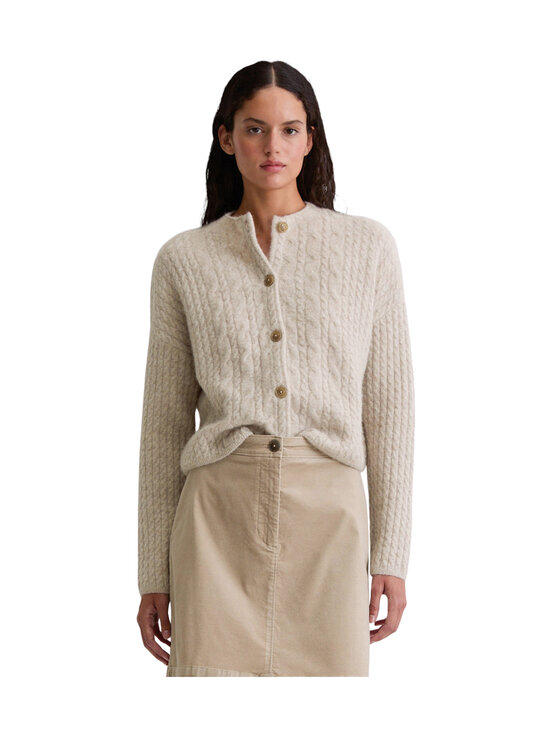 Marc O'Polo - Round-neck -palmikkoneuletakki - 915 CHALKY MAUVE MELANGE | Stockmann - photo 3