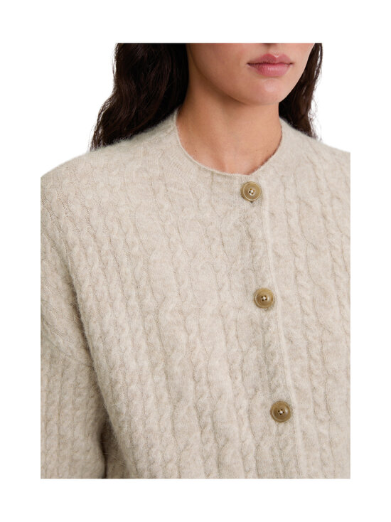 Marc O'Polo - Round-neck -palmikkoneuletakki - 915 CHALKY MAUVE MELANGE | Stockmann - photo 4