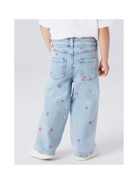 Name It - Teksapüksid NmfRose Embroidery, laialõikelised - LIGHT BLUE BLEACHED DENIM | Stockmann - photo 4