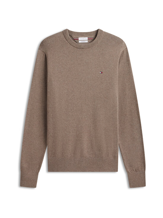 Tommy Hilfiger - Pima Organic Cotton Cashmere -neule - HG8 COASTAL TAUPE HEATHER | Stockmann - photo 1