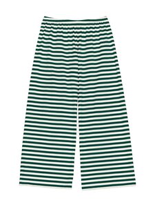 Marimekko - Caissa Tasaraita -pyjamahousut - 061 DARK GREEN, OFF WHITE | Stockmann
