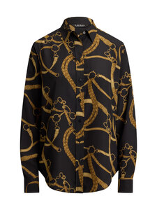 Lauren Ralph Lauren - Kreklblūze - 001 BLACK/TAN | Stockmann
