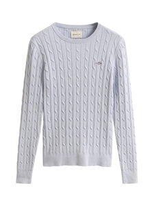 GANT - Stretch Cotton -palmikkoneule - 455 LIGHT BLUE | Stockmann