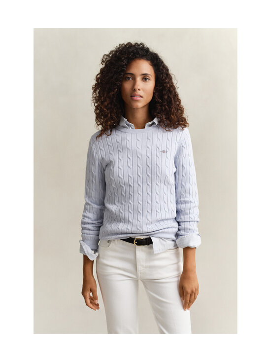 GANT - Stretch Cotton -palmikkoneule - 455 LIGHT BLUE | Stockmann - photo 2