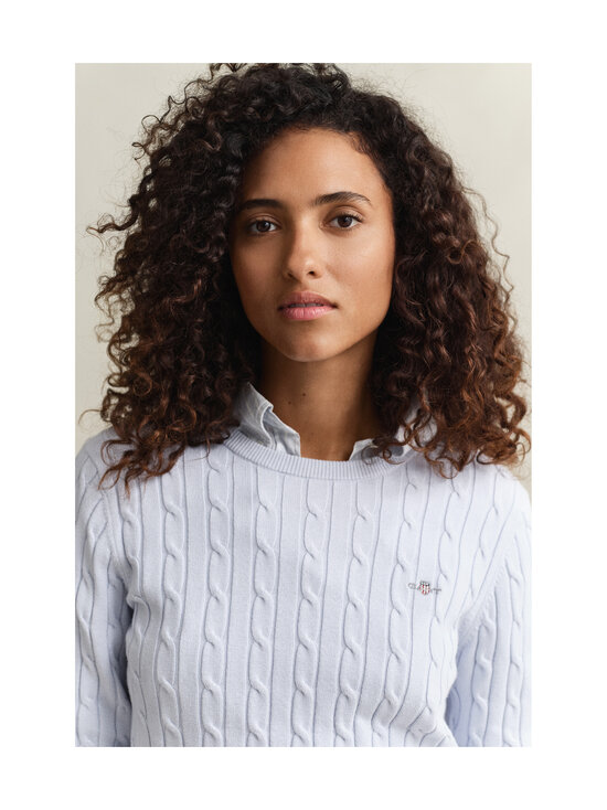 GANT - Stretch Cotton -palmikkoneule - 455 LIGHT BLUE | Stockmann - photo 4