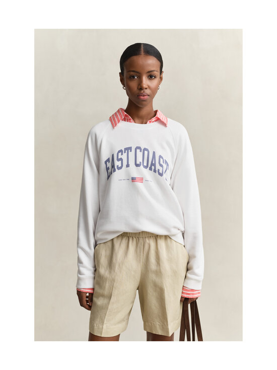 GANT - Graphic Print C-neck -collegepaita - 110 WHITE | Stockmann - photo 2