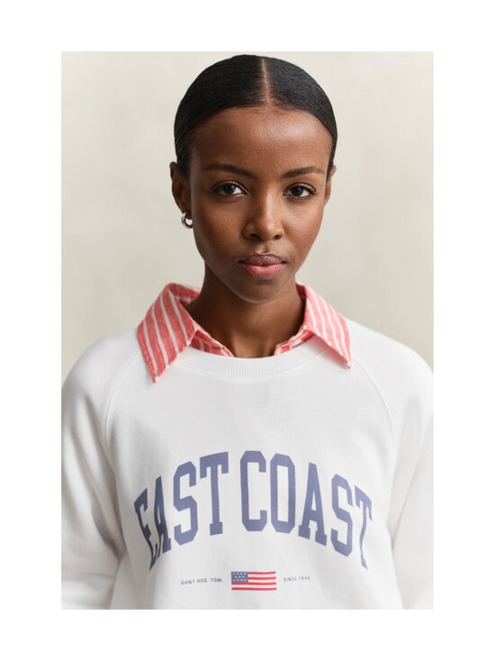 GANT - Graphic Print C-neck -collegepaita - 110 WHITE | Stockmann - photo 4