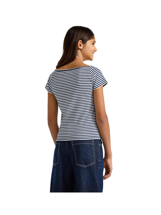 Lindex - Lyhythihainen ribbipaita - 1957 DARK BLUE | Stockmann - photo 4