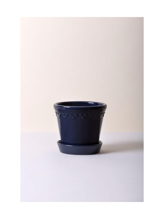 Bergs Potter - Køpenhavner Glazed Sapphire Blue -ruukku ja aluslautanen 16 cm - SAPPHIRE BLUE SAPPHIRE BLUE | Stockmann - photo 2