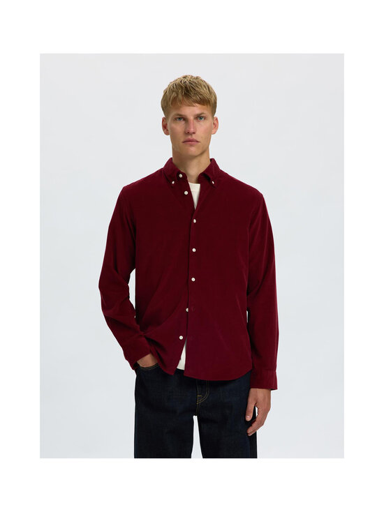 Selected - SlhRegdanni Cord -kauluspaita - TAWNY PORT | Stockmann - photo 5