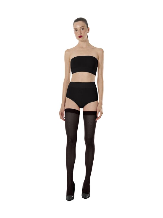 Wolford - Backseam Illusion Stay-Up zeķes 30 den - 7005 BLACK | Stockmann - photo 3