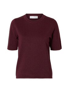 Selected - Slflura adīts džemperis ar īsām piedurknēm - FIG DETAIL:TONAL LUREX | Stockmann