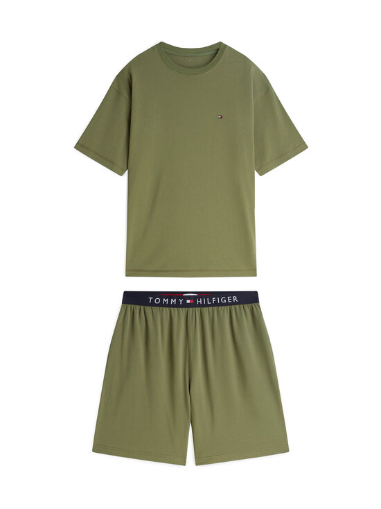 Tommy Hilfiger - Jersey Set -pyjama 2-osainen - MSH UTILITY OLIVE | Stockmann - photo 1