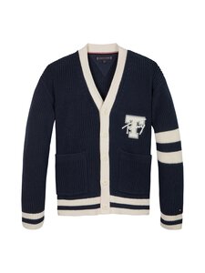 Tommy Hilfiger - Varsity Graphic V-Neck -neuletakki - C1G DARK NIGHT NAVY Tommy Hilfiger - Varsity Graphic V-Neck -neuletakki - C1G DARK NIGHT NAVY | Stockmann