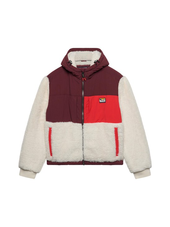 Superdry - Super Soft Hybrid -takki - M3Z DESERT BONE OFF WHITE/PORT RED | Stockmann - photo 1