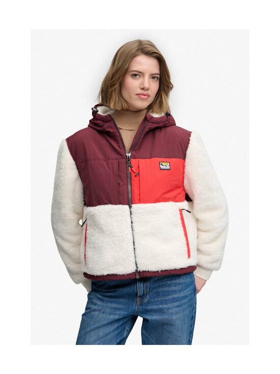 Superdry - Super Soft Hybrid -takki - M3Z DESERT BONE OFF WHITE/PORT RED | Stockmann - photo 3