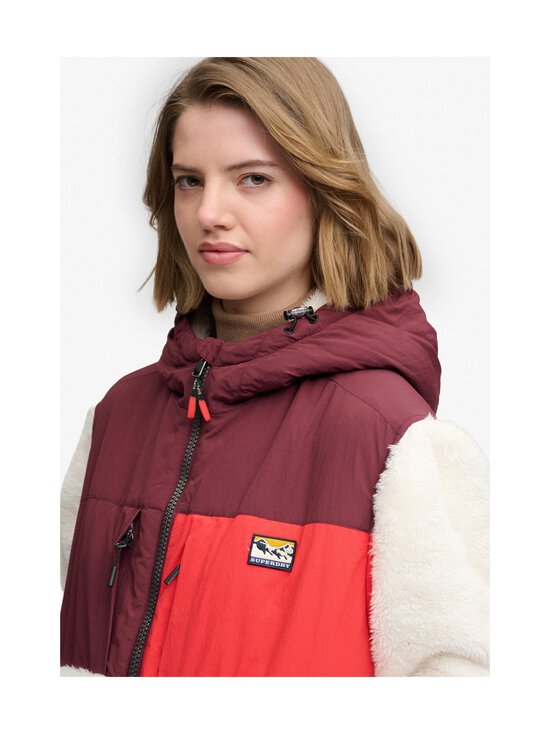 Superdry - Super Soft Hybrid -takki - M3Z DESERT BONE OFF WHITE/PORT RED | Stockmann - photo 5