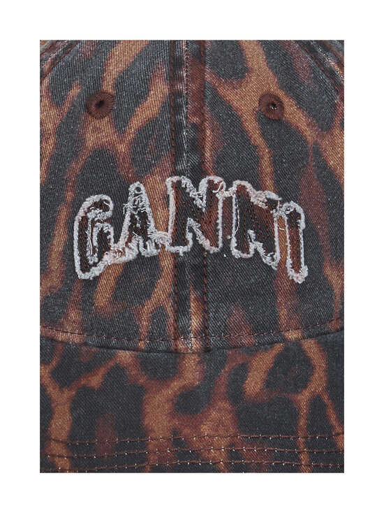 Ganni - Printed Washed Cotton Ocelot Leopard -lippalakki - ZZB RAWHIDE | Stockmann - photo 3