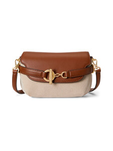 Lauren Ralph Lauren - Crossbody Small -laukku - NTRL/BUFF CANVAS/LAUREN TAN | Stockmann