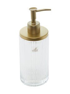 Villa Stockmann - Rimini- lasinen saippua-annostelija - CLEAR GLASS/MATT GOLDEN | Stockmann