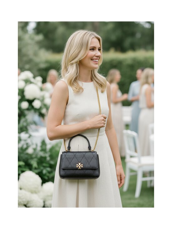 Tory Burch - Kott Mini Charlie Quilted Top-Handle Crossbody - 001 BLACK | Stockmann - photo 5