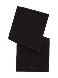 Calvin Klein Bags & Accessories - Classic Cotton Rib Scarf -huivi - BEH CK BLACK | Stockmann