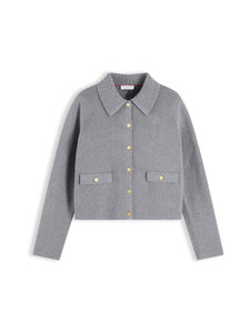 Tommy Hilfiger - Zelta pogu adīta jaka - P7D MEDIUM GREY HEATHER | Stockmann