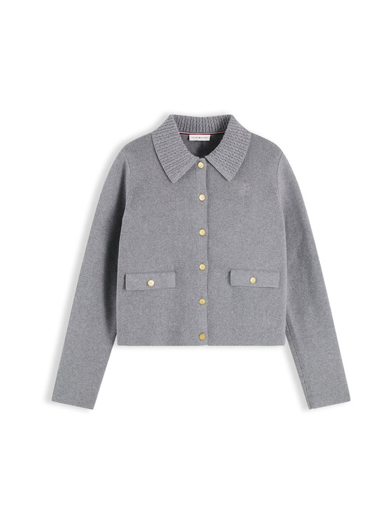 Tommy Hilfiger - Zelta pogu adīta jaka - P7D MEDIUM GREY HEATHER | Stockmann - photo 1