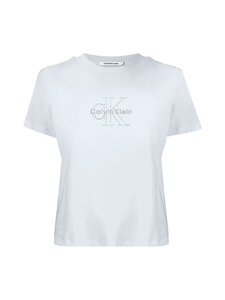 Calvin Klein Jeans - Classic Monologo t-paita - YAF BRIGHT WHITE | Stockmann