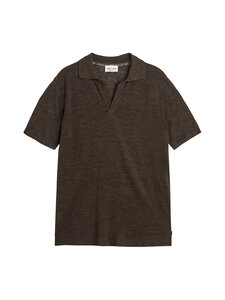 SAND Copenhagen - Ribbikauluksellinen pikeepaita - 290 DARK BROWN | Stockmann