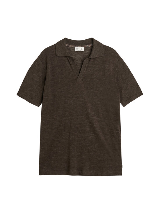 SAND Copenhagen - Ribbikauluksellinen pikeepaita - 290 DARK BROWN | Stockmann - photo 1