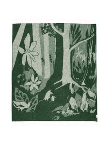 Moomin Arabia - Muumi-villahuopa 130 x 170 cm - GREEN | Stockmann
