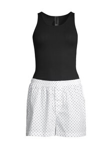 SKIMS - Cotton Poplin Sleep Tank And Boxer Set -toppi ja pyjamashortsit - ONYX DOT | Stockmann