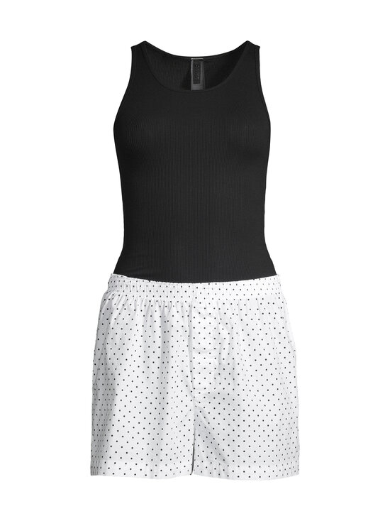 SKIMS - Cotton Poplin Sleep Tank And Boxer Set pidžamas tops un šorti - ONYX DOT | Stockmann - photo 1