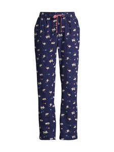 Damella - Cat Print -flanellipyjamahousut - 020 NAVY | Stockmann