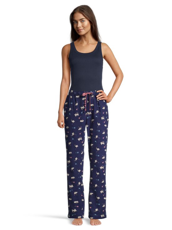 Damella - Cat Print -flanellipyjamahousut - 020 NAVY | Stockmann - photo 3