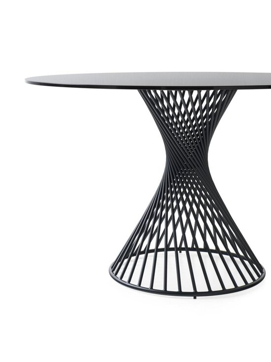 Calligaris - Vortex-ruokapöytä, harmaa lasi/mattamusta ø 120 cm - LÄPINÄKYVÄ,MUSTA,HARMAA | Stockmann - photo 2