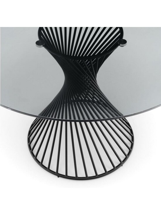 Calligaris - Vortex-ruokapöytä, harmaa lasi/mattamusta ø 120 cm - LÄPINÄKYVÄ,MUSTA,HARMAA | Stockmann - photo 4
