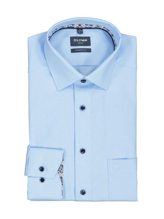 Olymp - Modern Fit Extra Long Sleeve Flower Trim -kauluspaita, erikoispitkät hihat - 11 BLEU | Stockmann - photo 1