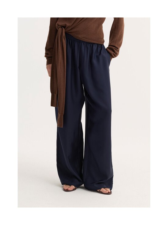 Róhe - Leveälahkeiset silkkihousut - 402_512 NIGHT | Stockmann - photo 5