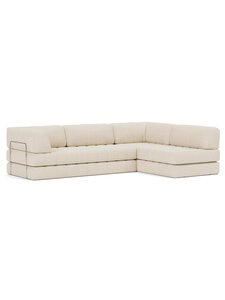 Innovation Living - CozyPad-vuodesohva Corduroy-kangas 594 ivory 312 x 208 cm / käsinojilla - BEIGE | Stockmann