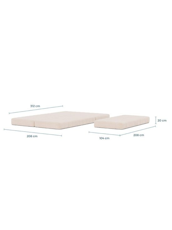 Innovation Living - CozyPad-vuodesohva Corduroy-kangas 594 ivory 312 x 208 cm / käsinojilla - BEIGE | Stockmann - photo 16