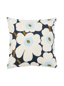 Marimekko - Pieni Unikko -tyynynpäällinen 50 x 50 cm - 585 BLUEBERRY, WHITE, COLD BLUE | Stockmann