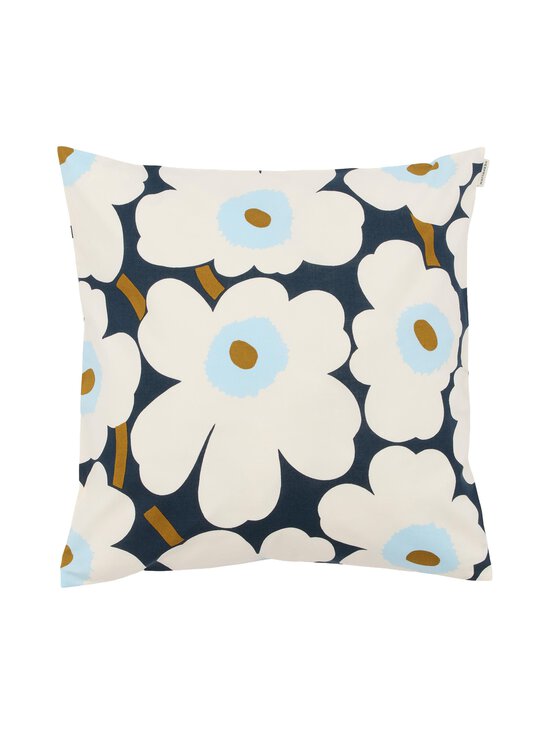 Marimekko - Pieni Unikko -tyynynpäällinen 50 x 50 cm - 585 BLUEBERRY, WHITE, COLD BLUE | Stockmann - photo 1