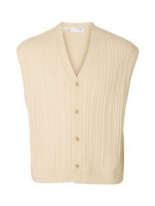 Selected - SlhElis Cable -luomupuuvillaliivi - OATMEAL | Stockmann