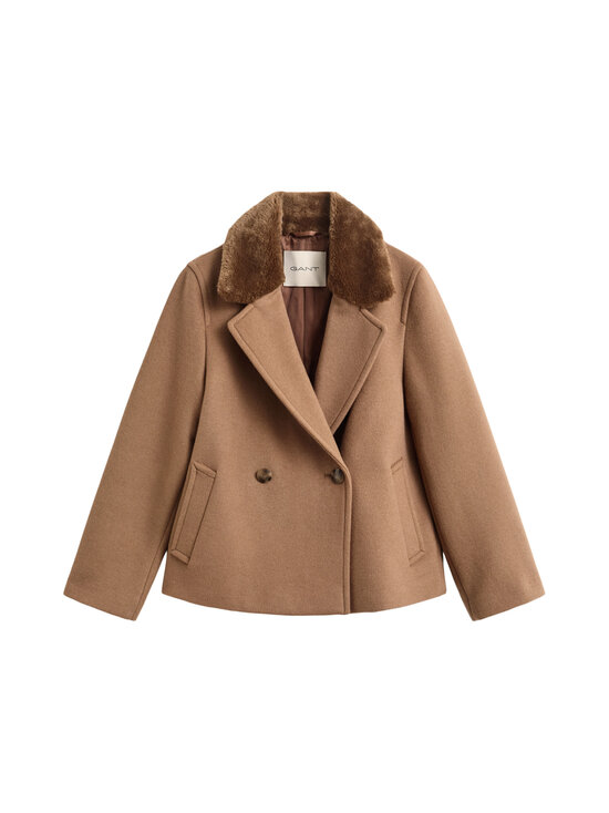 GANT - Tekoturkiskauluksellinen takki - 213 WARM KHAKI | Stockmann - photo 1