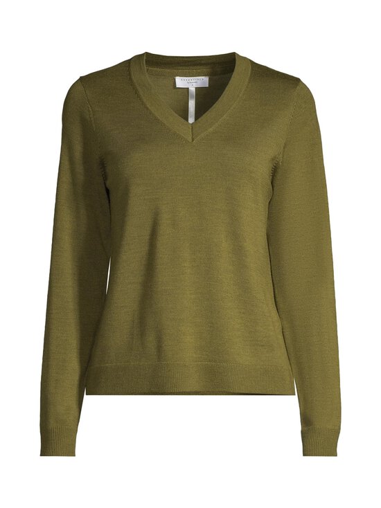 ESSENTIALS by Stockmann - Annie-merinoneulepusero - OLIVE GREEN MEL 265530 | Stockmann - photo 1
