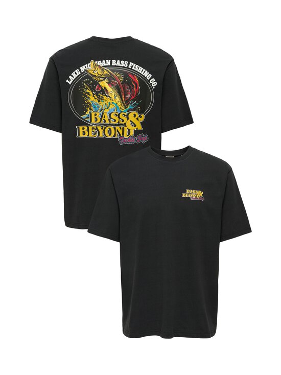 Only & Sons - OnsSeb t-paita - JET BLACK PRINT:BASS &AMP; BEYOND | Stockmann - photo 1