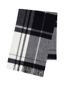 CONSTRUE - Donald vilnas šalle 30 x 166 cm - BLACK WHITE CHECK | Stockmann