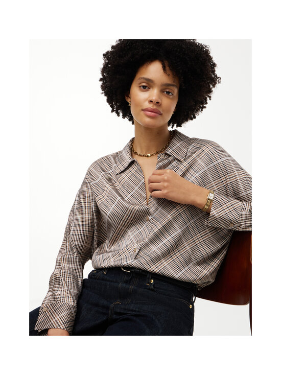 Tommy Hilfiger - Fluid-paitapusero - 0M7 SMALL BROWN CHECK | Stockmann - photo 5